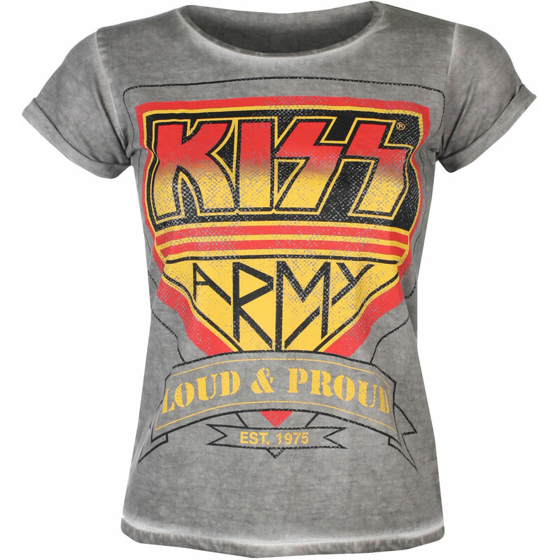 Metal T-Shirt Frauen Kiss - ARMY - HYBRIS - ER-65-KISS009-H71-7-GY
