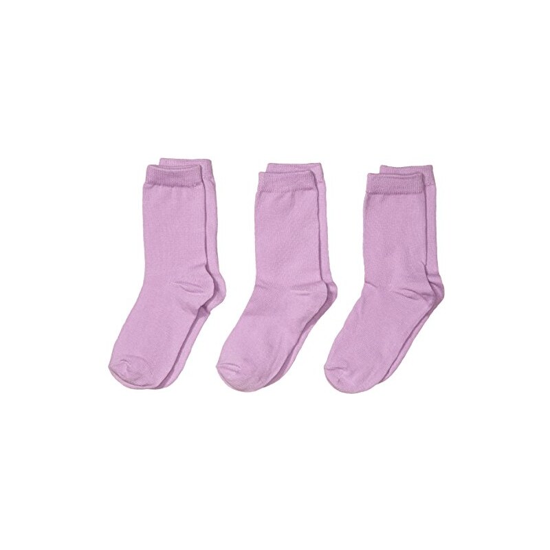Melton Unisex Baby Socken Numbers, Solid, 3er Pack, Einfarbig