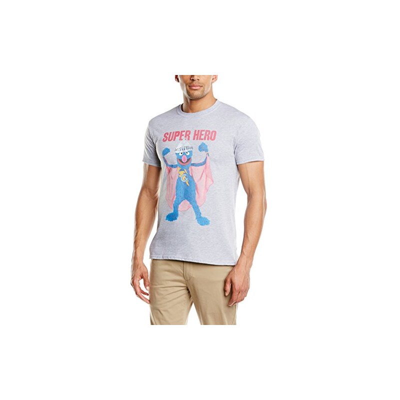 Sesame Street Herren T-Shirt, Einfarbig