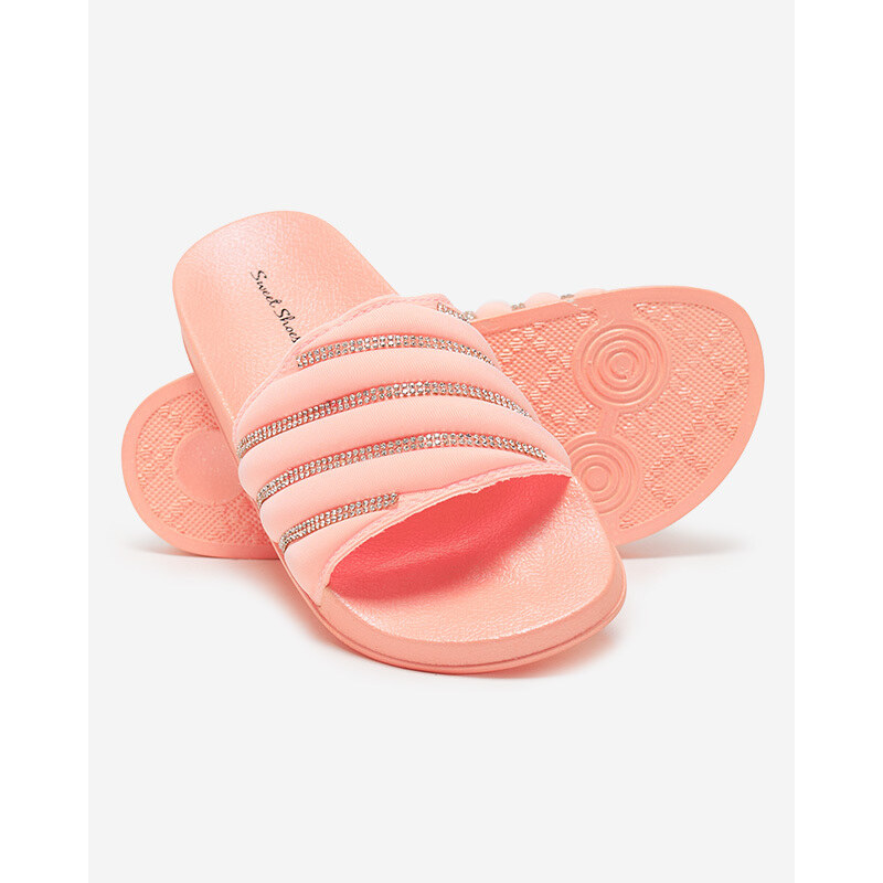 Sweet shoes Hellrosa Damen Flip-Flops mit Zirkonen Erikis - Schuhe - Koralle || Hell-Pink || pink