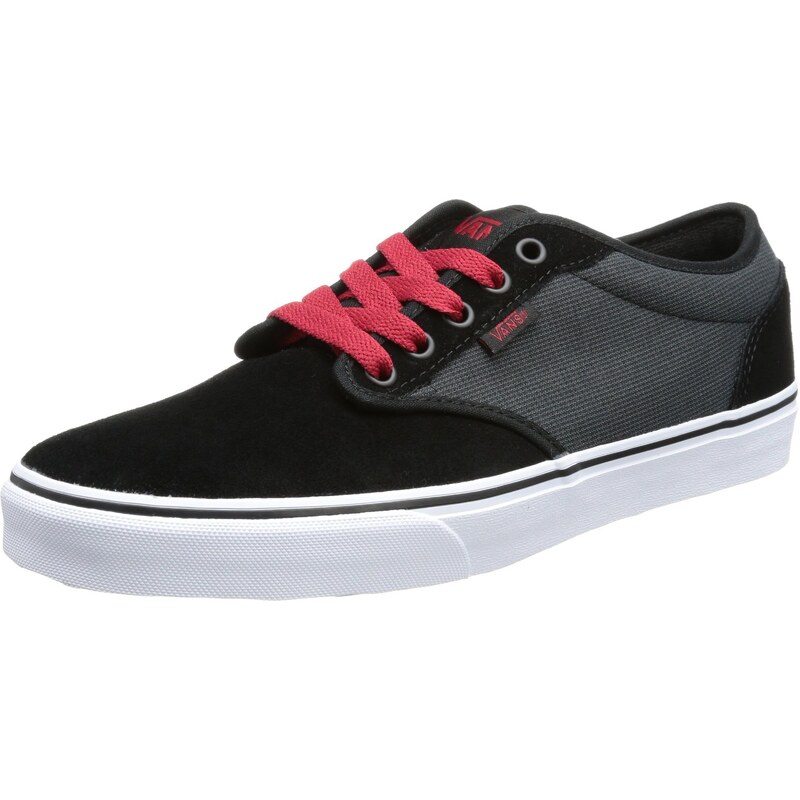 Vans M Atwood (Textile) Black VTUY8UU, Herren Sneaker, Schwarz ((Textile) Black/Grey/red), EU 45 (US 11.5)