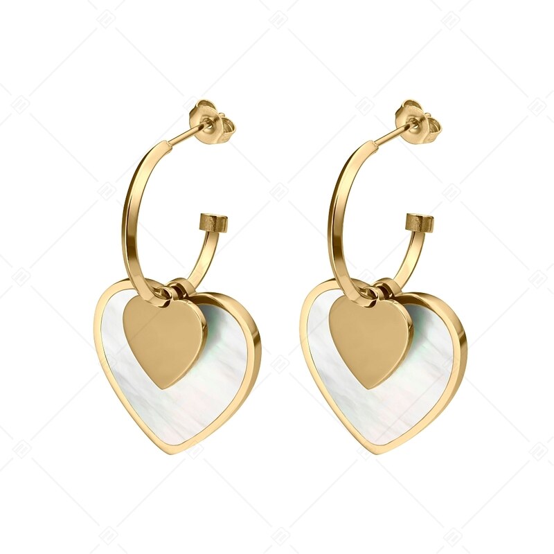BALCANO - Heart / Herzförmige Ohrhänger mit 18K Gold Beschichtung