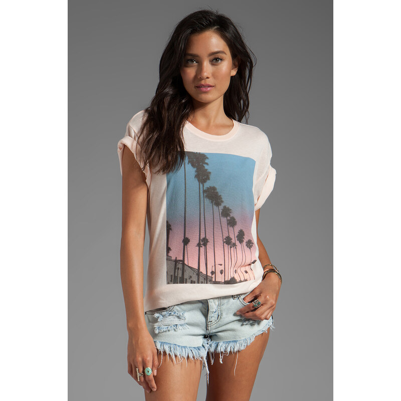 Wildfox Couture Canyon Palms Oversized Tee in Cream