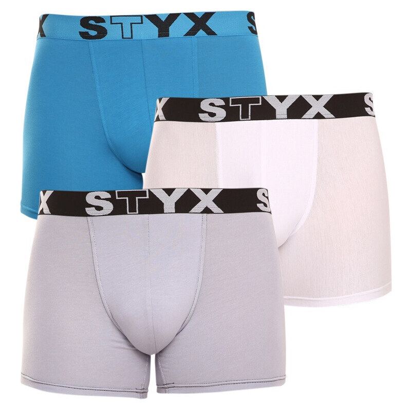 3PACK Herren Klassische Boxershorts Styx long sportlicher Gummizug mehrfarbig (U9696167) XL