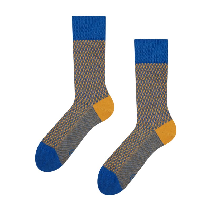 Dedoles Blaue und gelbe Jacquard-Socken