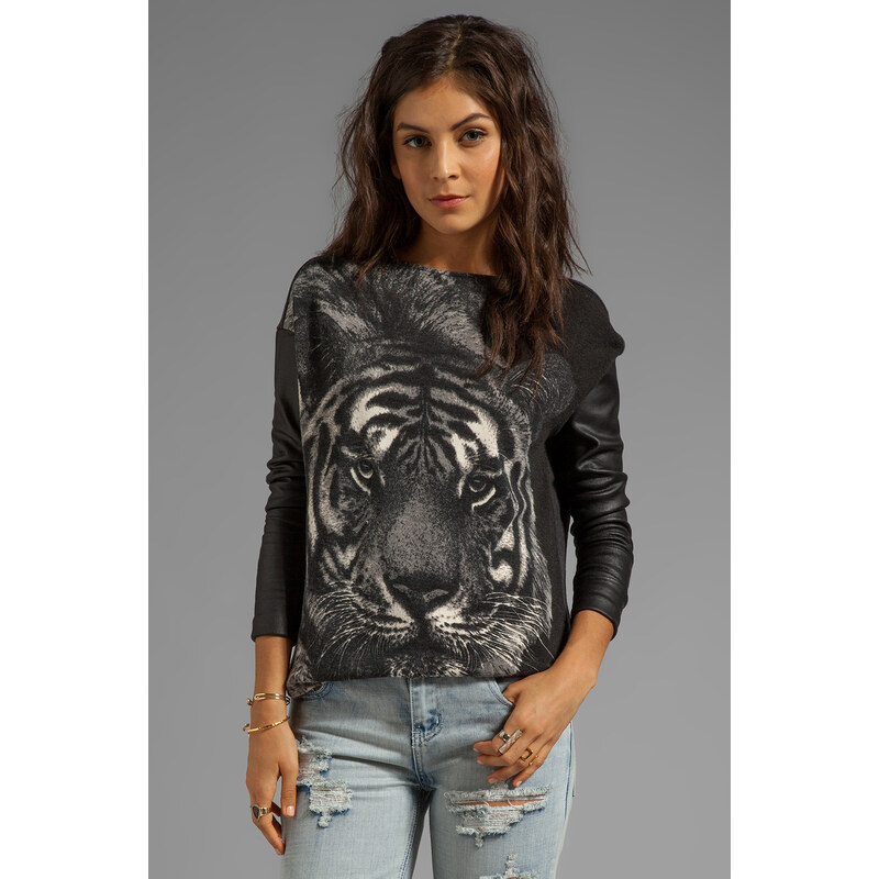 Dolce Vita Greyer Tame Tiger Sweater in Charcoal