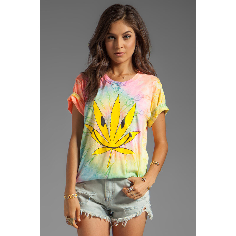 UNIF Happy Weed Graphic Tee in Pink