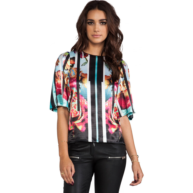 Clover Canyon Rose Stripe Top in Black