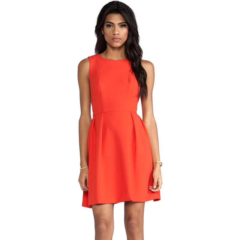 Shoshanna Double Crepe Allie Dress in Red