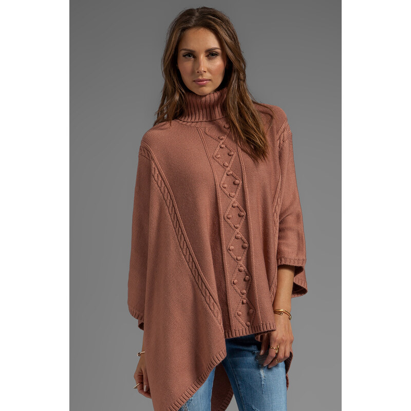 Alice by Temperley Octavia Knit Cape in Rose