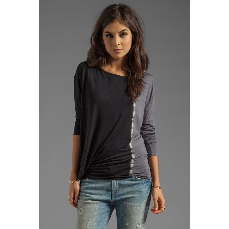 Young, Fabulous & Broke Pippa Side Ombre Top in Black