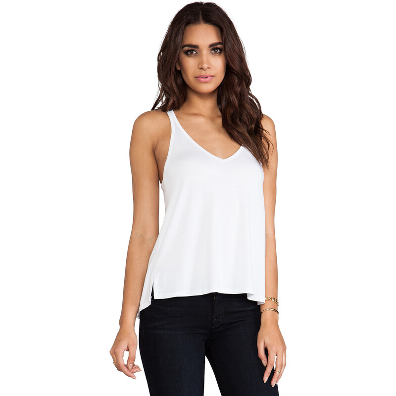 Feel the Piece Loosy V Layering Tank in White