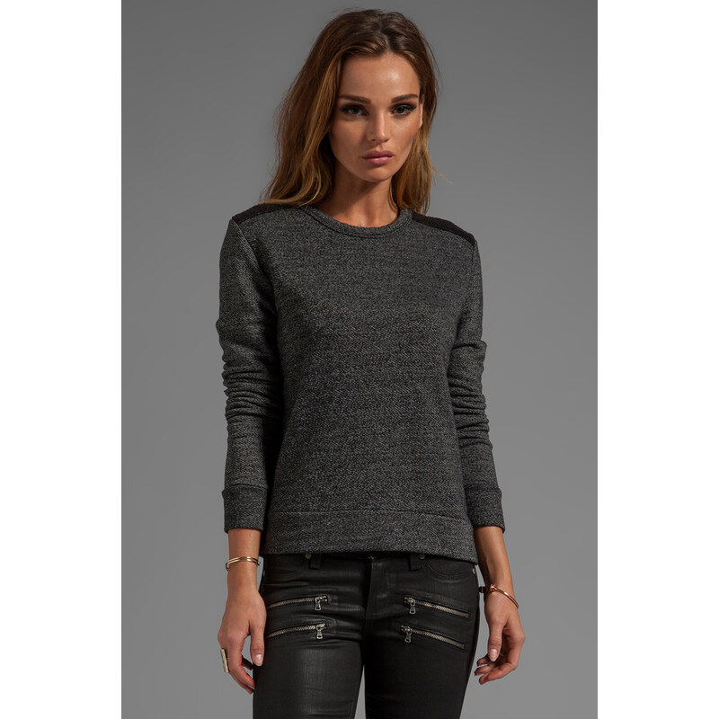 SUNDRY Terry Pullover in Charcoal