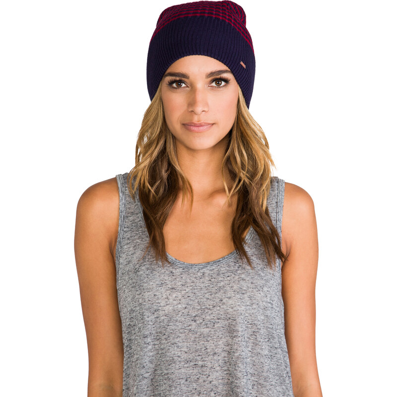 Free People Stripped Sailor Beanie in Red