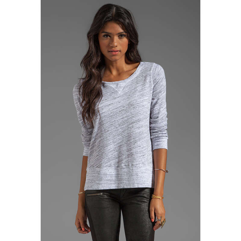 Splendid Space Dyed Heather Active Pullover in Gray