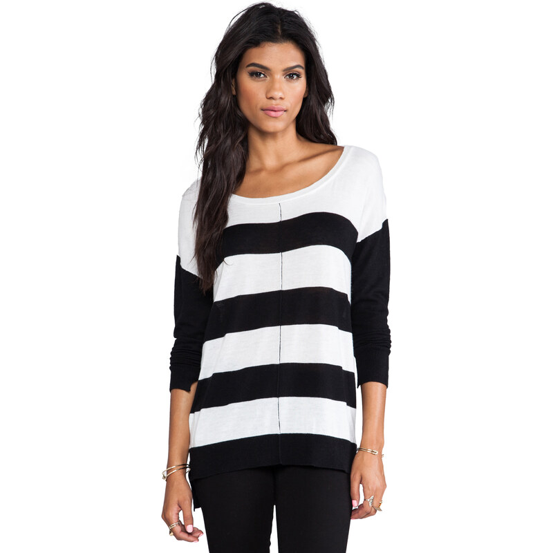 Feel the Piece Bold Stripe Sweater in Black