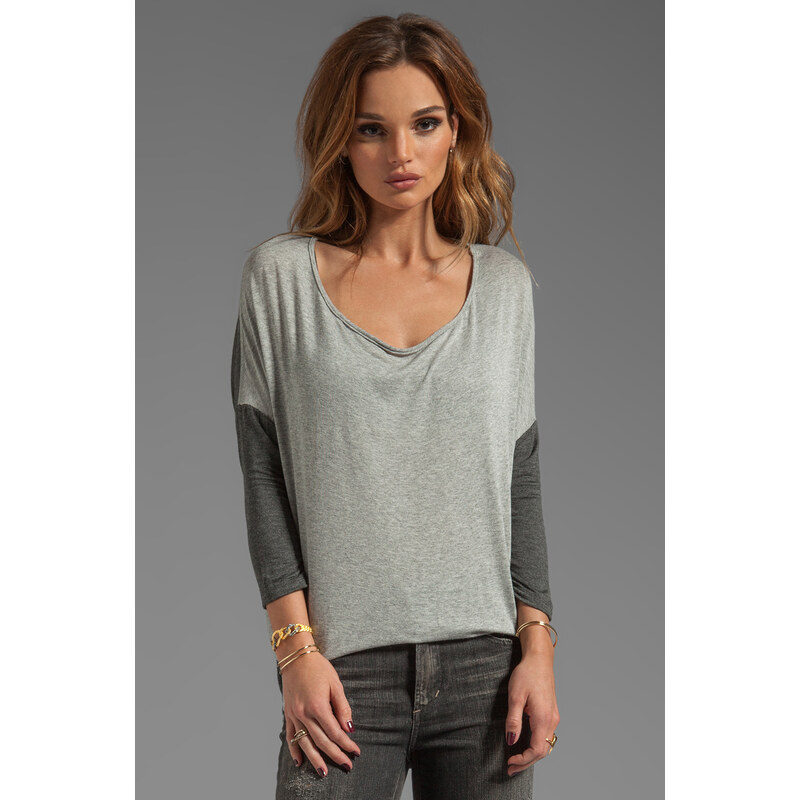 Tylie Color Block Fitted Tunic in Gray