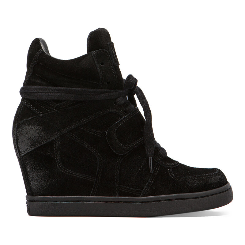 Ash Cool Wedge Sneaker in Black