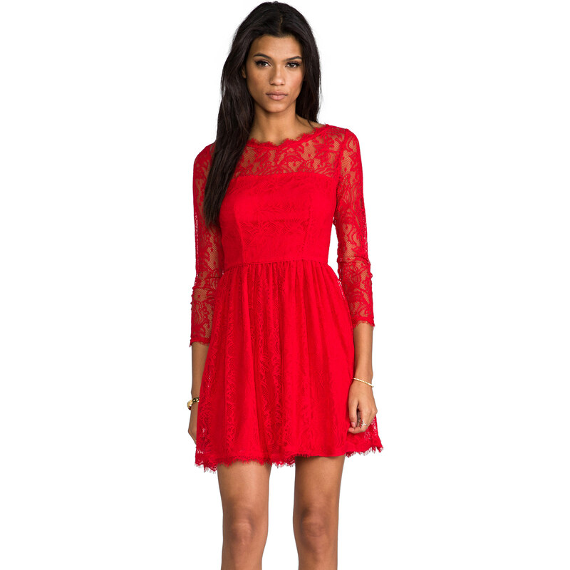 Juicy Couture Delicate Lace Dress in Red