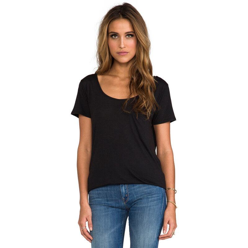 James Perse Oversize Collage Tee in Black