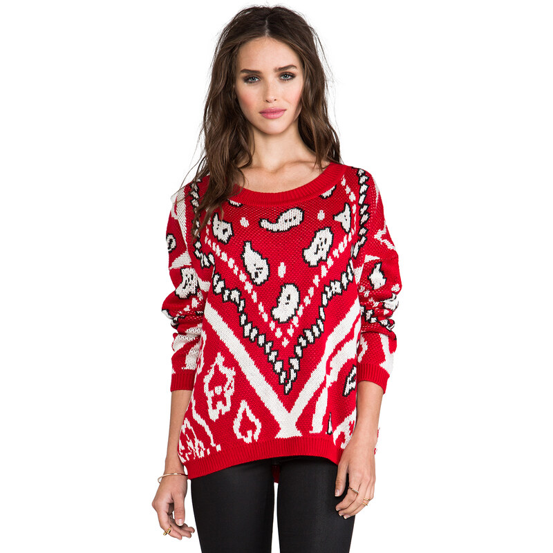 MINKPINK Street Smart Knitted Pullover in Red
