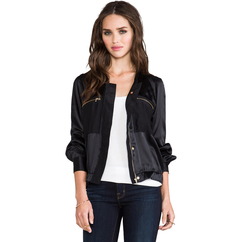 7 For All Mankind Bomber Jacket in Black