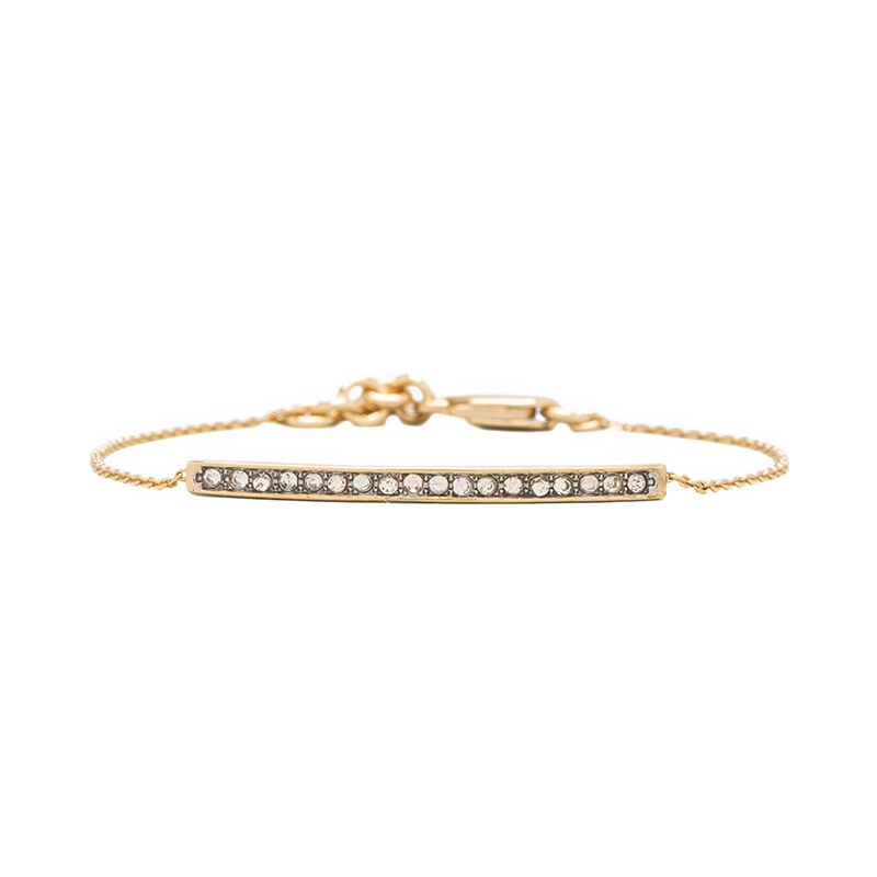 Juicy Couture Pave Bar Bracelet in Metallic Gold