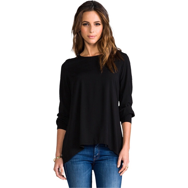 James Perse Artist Blouse in Black