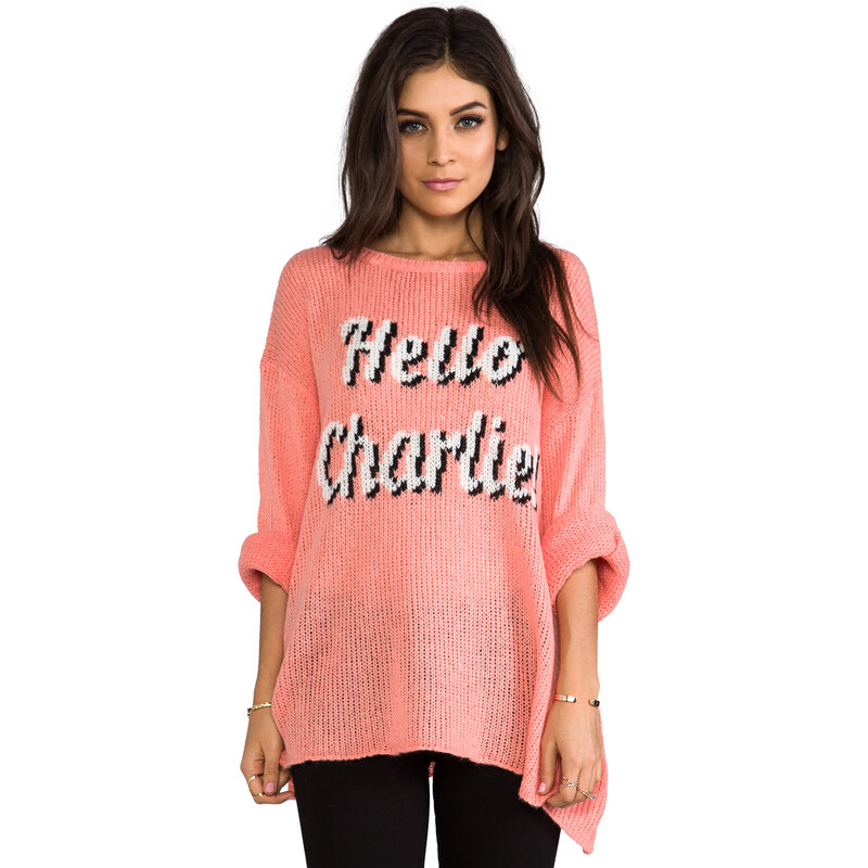 Wildfox Couture You Rang? Pullover in Coral