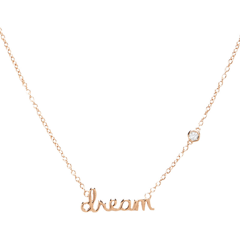Shy by Sydney Evan Dream Necklace with Diamond Bezel in Rose