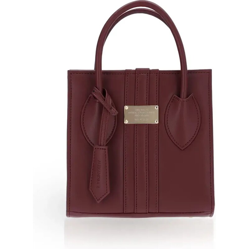 Alexandra K Vegan Leather Handbag 1.6.1 Mini - Burgundy Corn