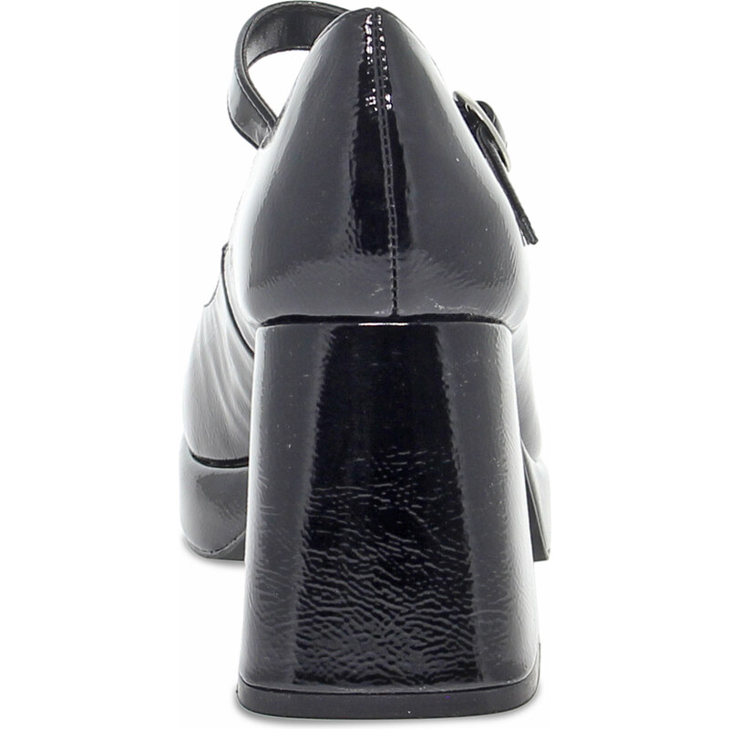 Schuhe mit Absatz Steve Madden MINGLE BLACK PATENT aus Malen Schwarz