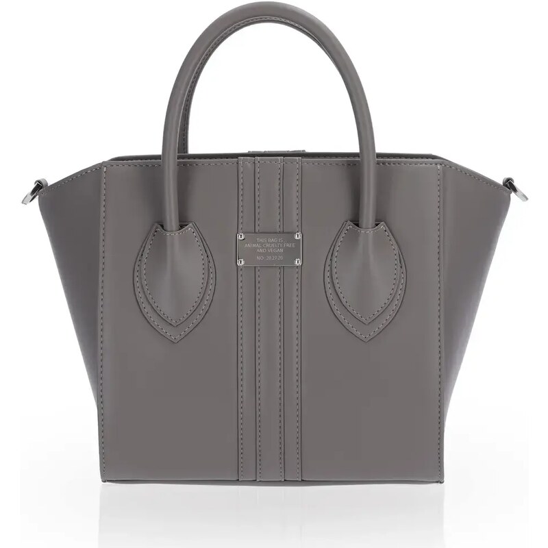 Alexandra K Vegan Leather Handbag 1.4 - Rhino Grey Corn