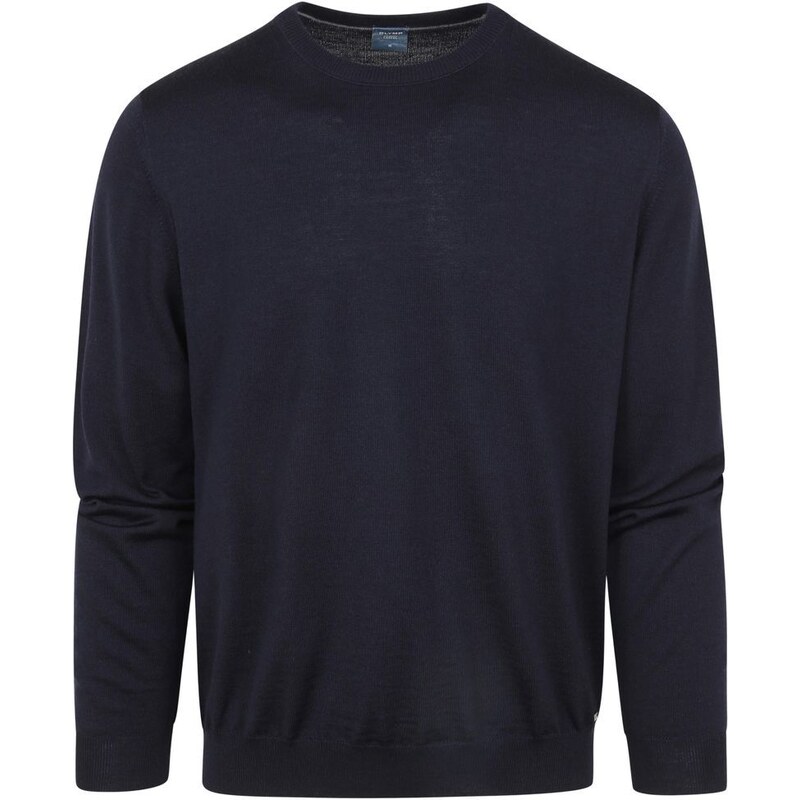 Olymp Pullover O-Hal Wolle Dunkelblau