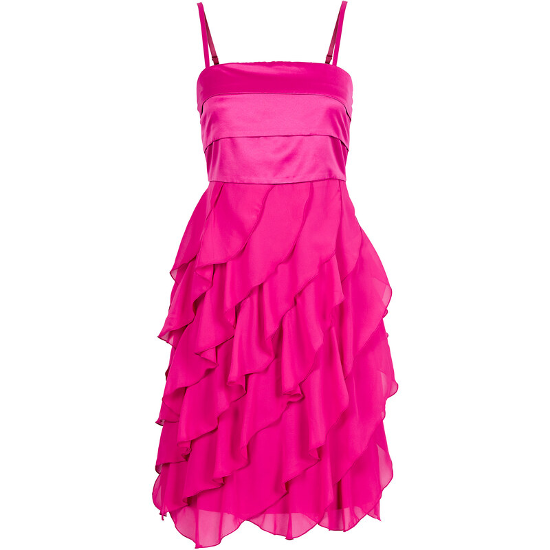 BODYFLIRT Kleid ohne Ärmel in pink von bonprix