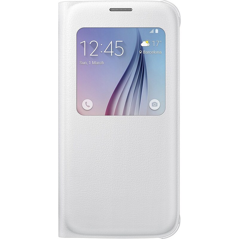 Samsung Handytasche »S-View Cover PU EF-CG920 für Galaxy S6, Weiß«