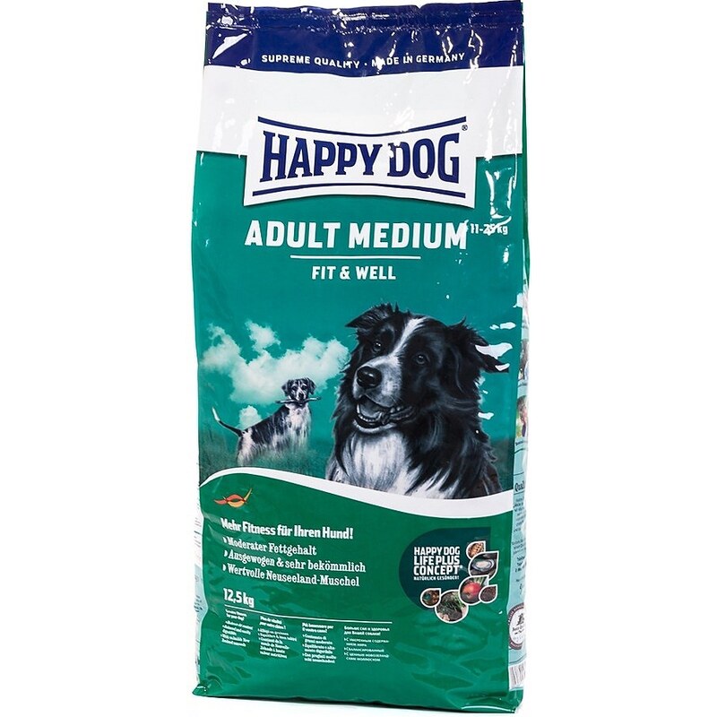 HAPPY DOG Hundetrockenfutter »Supreme Fit & Well Medium Adult«, 12,5 kg