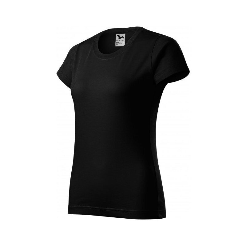 Malfini Damen einfaches T-Shirt, schwarz