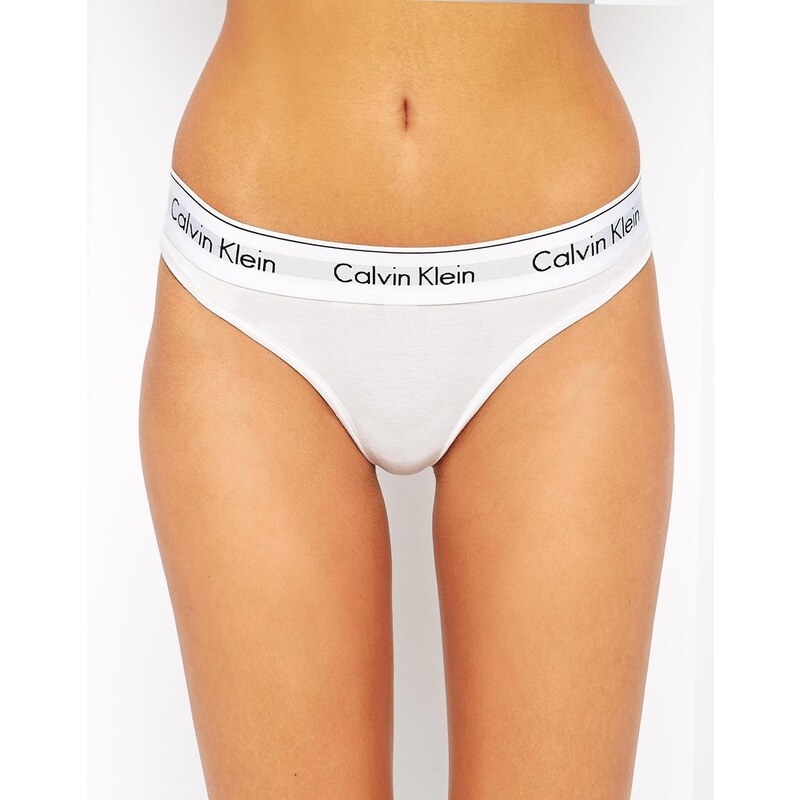 Calvin Klein - Moderner Baumwoll-Tanga - Weiß