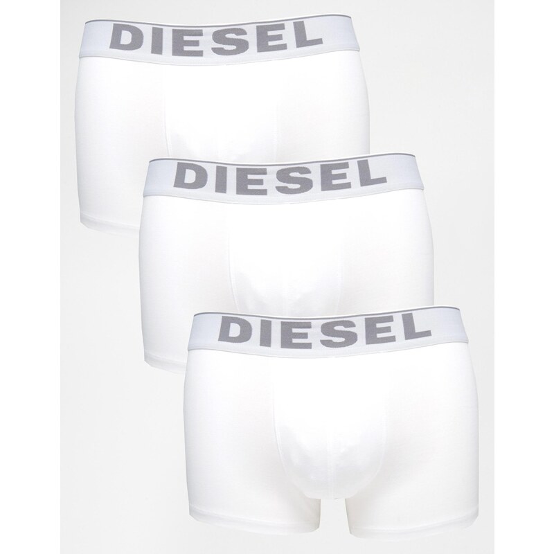 Diesel - Unterhosen im 3-Pack aus elastischer Baumwolle - Weiß