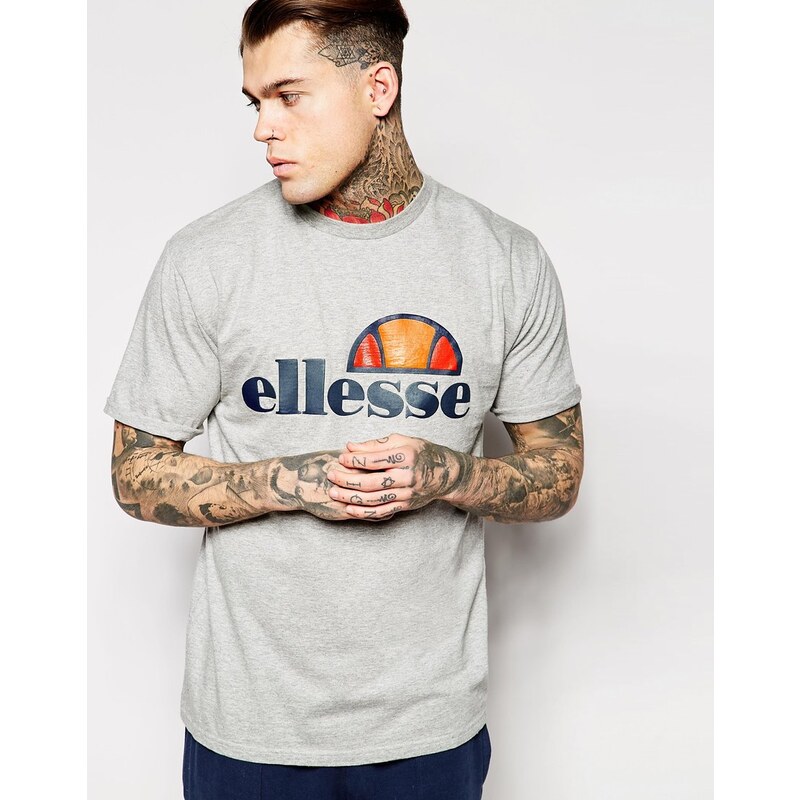 Ellesse - T-Shirt mit klassischem Logo - Grau