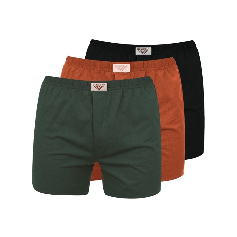 Bushman Boxershorts Nicolas 3er Pack green/black/orange