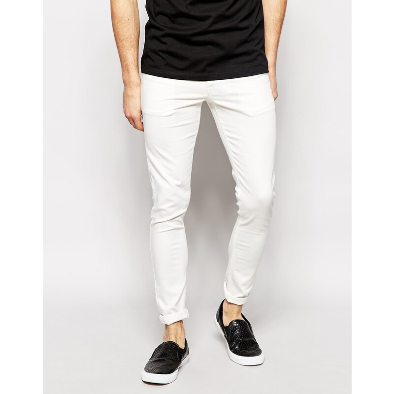 ASOS - Extrem enge Skinny-Jeans in Weiß - Weiß