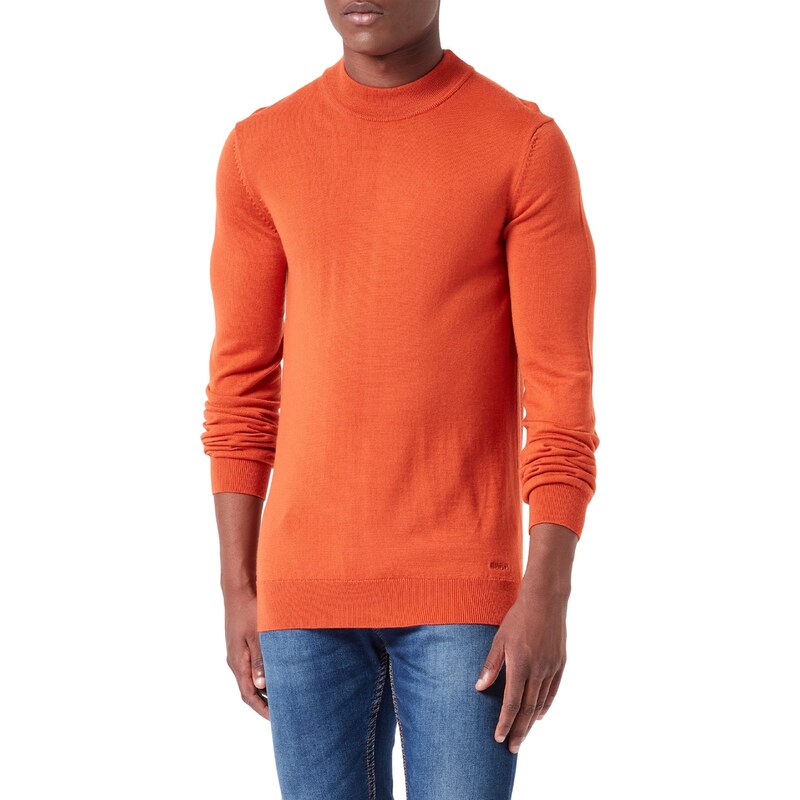 HUGO Men's San Matteo-M Sweater, Dark Orange801, L