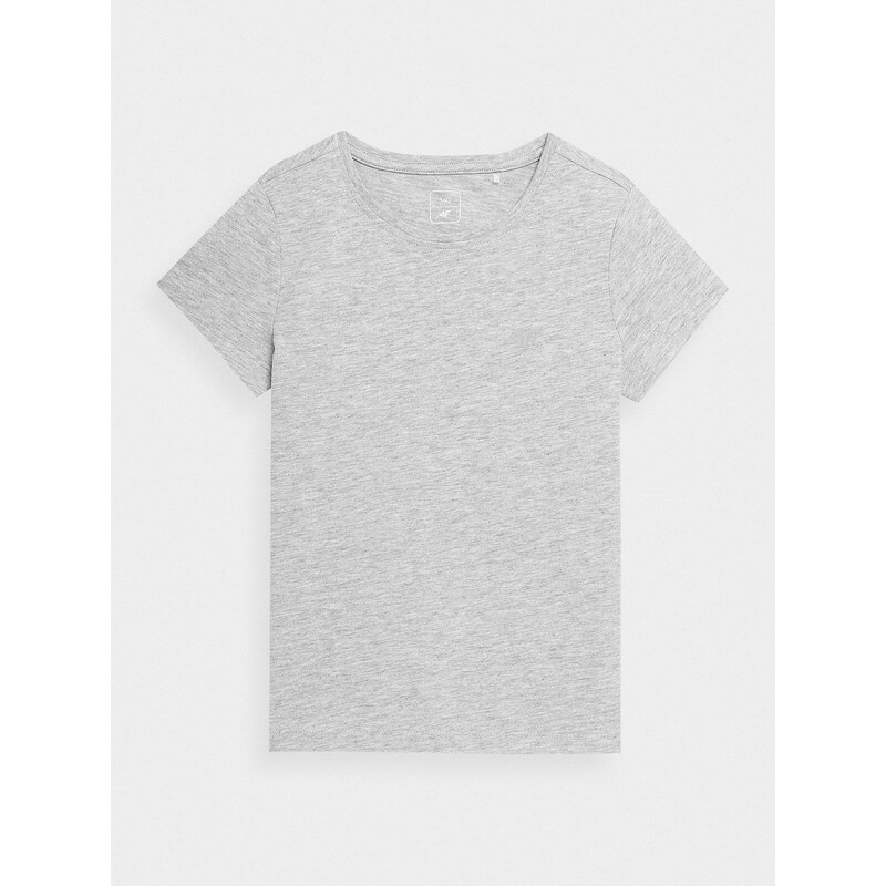 4F Unifarbenes T-Shirt für Mädchen - 122