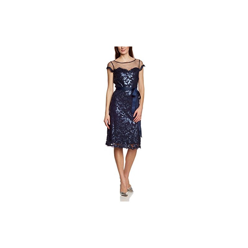 APART Fashion Damen Dekolletiertes Kleid 29449, Knielang, Einfarbig