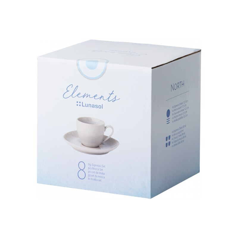 SOLA Lunasol - Espresso-Set 8-tlg. Elements North Organic (492533)