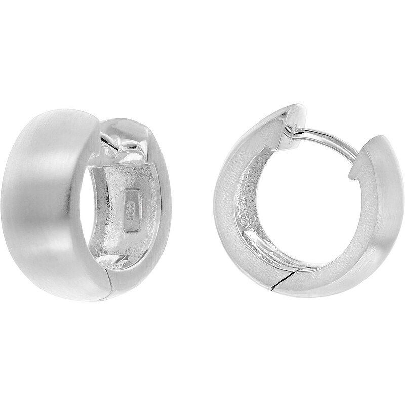 trendor Ohrringe für Damen und Herren Silber 925 Creolen Ø 15 mm 41602