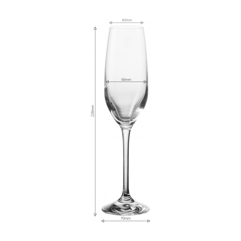 SOLA Lunasol - Champagner-Glas 205 ml Set 4-tlg. - Univers Glas Lunasol (322121)