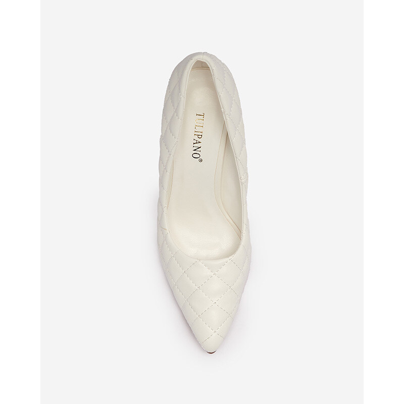TULIPANO Weiße Damen-Stiletto-Pumps mit Prägung Torosa- Footwear - weiß